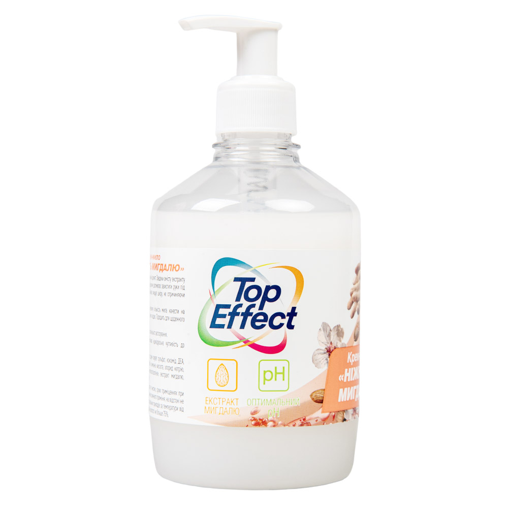 TopEffect Крем-мило "Ніжність мигдалю" з дозатором, 440 мл ПЕТ